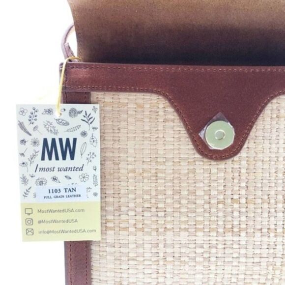 MOST WANTED USA Elizabeth Straw Saddle Bag  - Picture 4 of 5